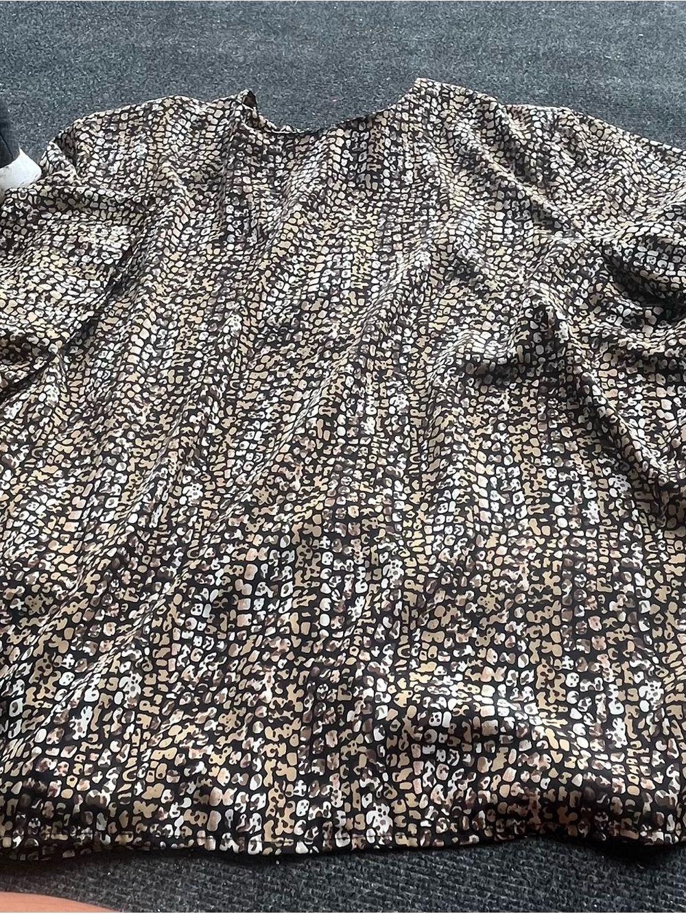 Maggie Barnes Brown & Black Animal Print Blouse